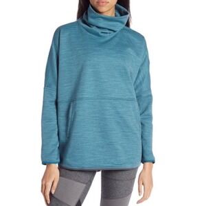 The North Face Womens Pullover Tunic‎ Sweatshirt Teal Blue Funnel Neck XS